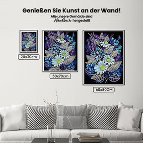 Blumen | Glow in the Dark - Malen nach Zahlen