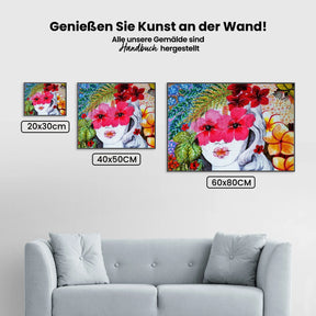 Blumenmädchen - Malen nach Zahlen