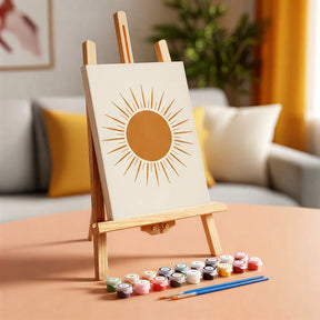 Måla efter siffror - 6 minimålningar | Set med abstrakta affirmationer