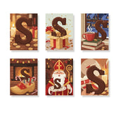 Måla efter siffror - 6 minimålningar | Set med abstrakta affirmationer