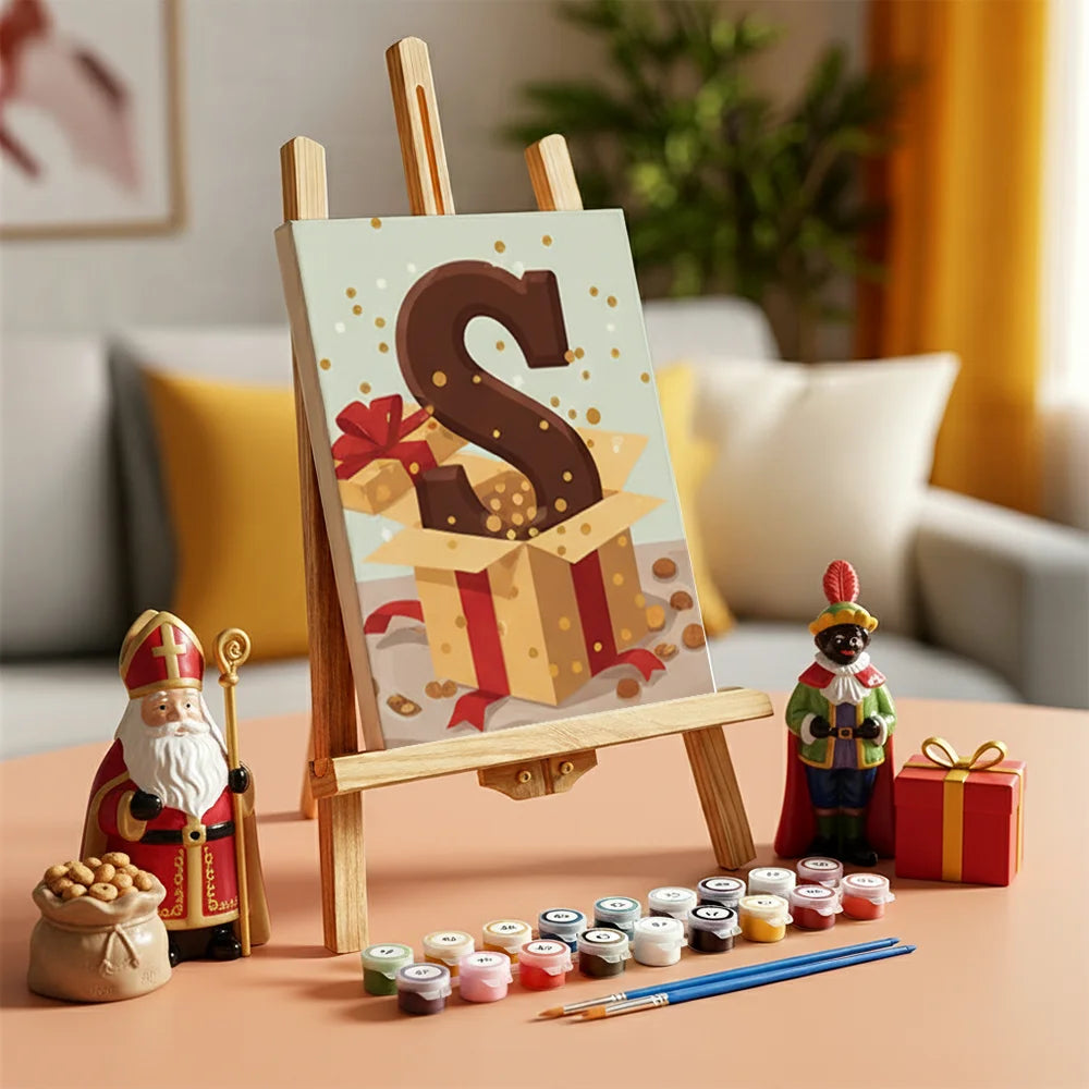 Måla efter siffror - 6 minimålningar | Set med abstrakta affirmationer