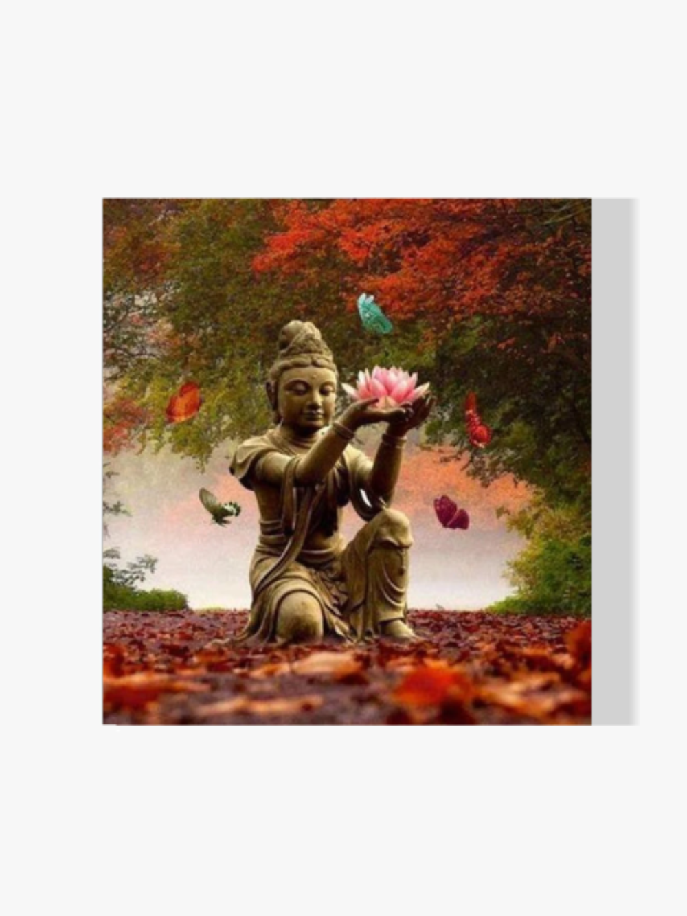 Buddha mit Lotusblume - Malen nach Zahlen