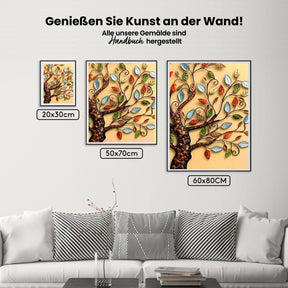 Bunter Baum | Großformat - Malen nach Zahlen