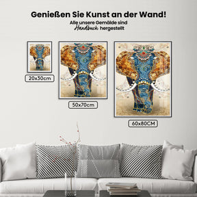Bunter Elefant XL - Malen nach Zahlen
