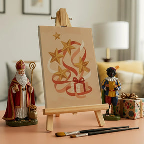 Måla efter siffror - 6 minimålningar | Set med abstrakta affirmationer