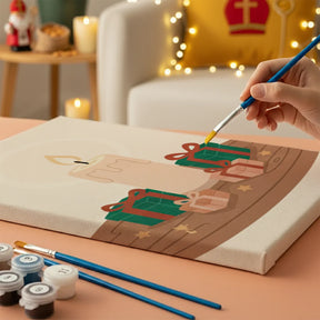 Måla efter siffror - 6 minimålningar | Set med abstrakta affirmationer