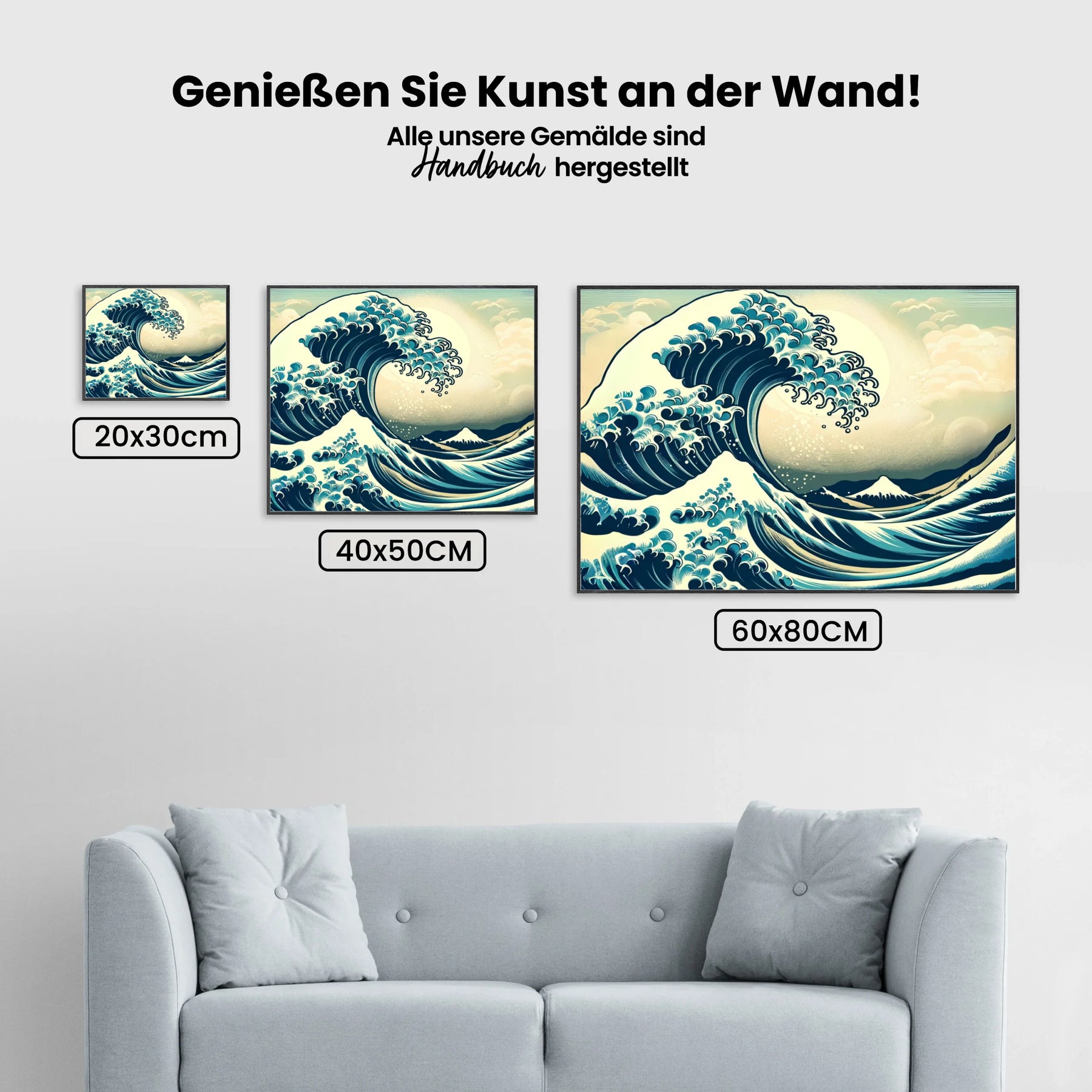 Die große Welle von Kanagawa - Malen nach Zahlen