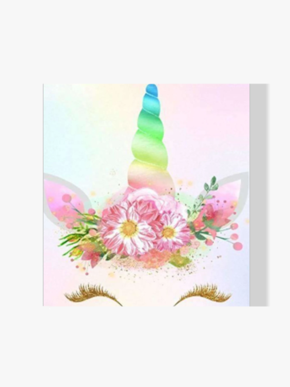 Einhorn-Blumen - Malen nach Zahlen