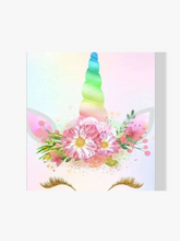 Einhorn-Blumen - Malen nach Zahlen