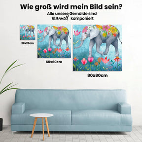 Elefanten - Malen nach Zahlen
