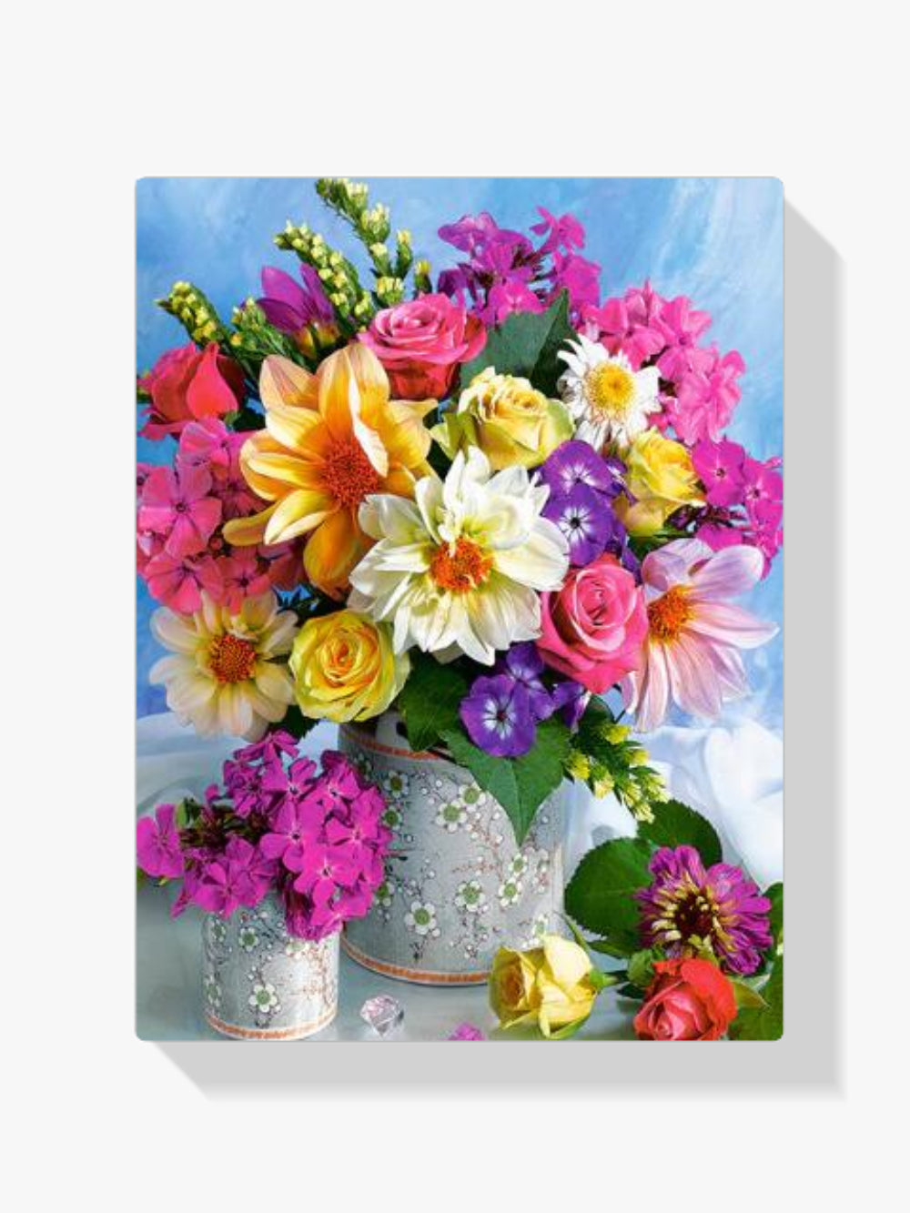 Farbenfrohe Blumen - Malen nach Zahlen