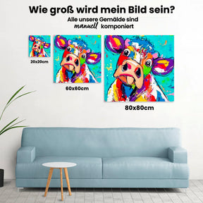 Farbige Kuh - Malen nach Zahlen
