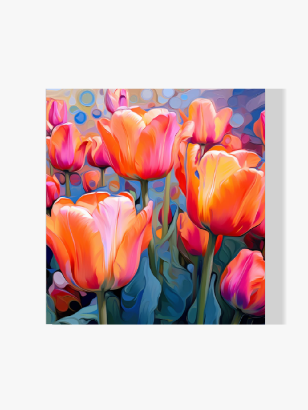 Farbige Tulpen - Malen nach Zahlen