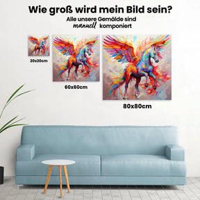 Farbiger Pegasus - Malen nach Zahlen