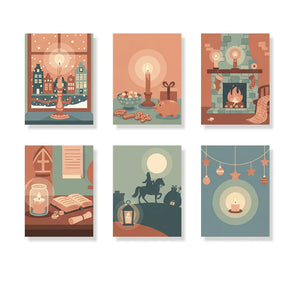 Måla efter siffror - 6 minimålningar | Set med abstrakta affirmationer