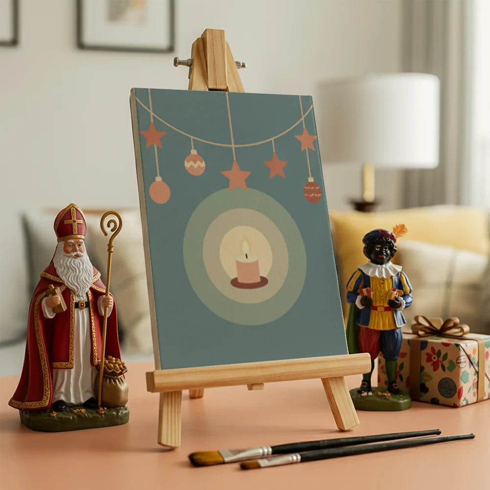 Måla efter siffror - 6 minimålningar | Set med abstrakta affirmationer