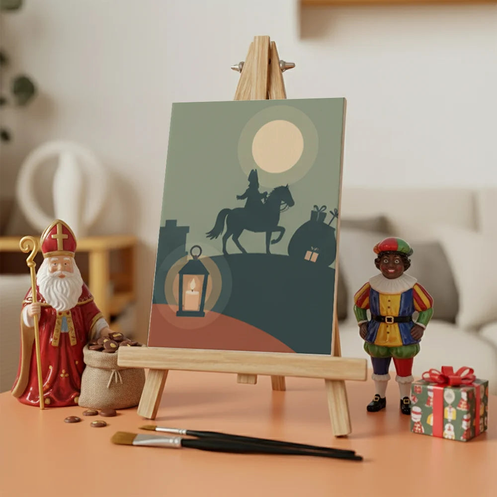 Måla efter siffror - 6 minimålningar | Set med abstrakta affirmationer