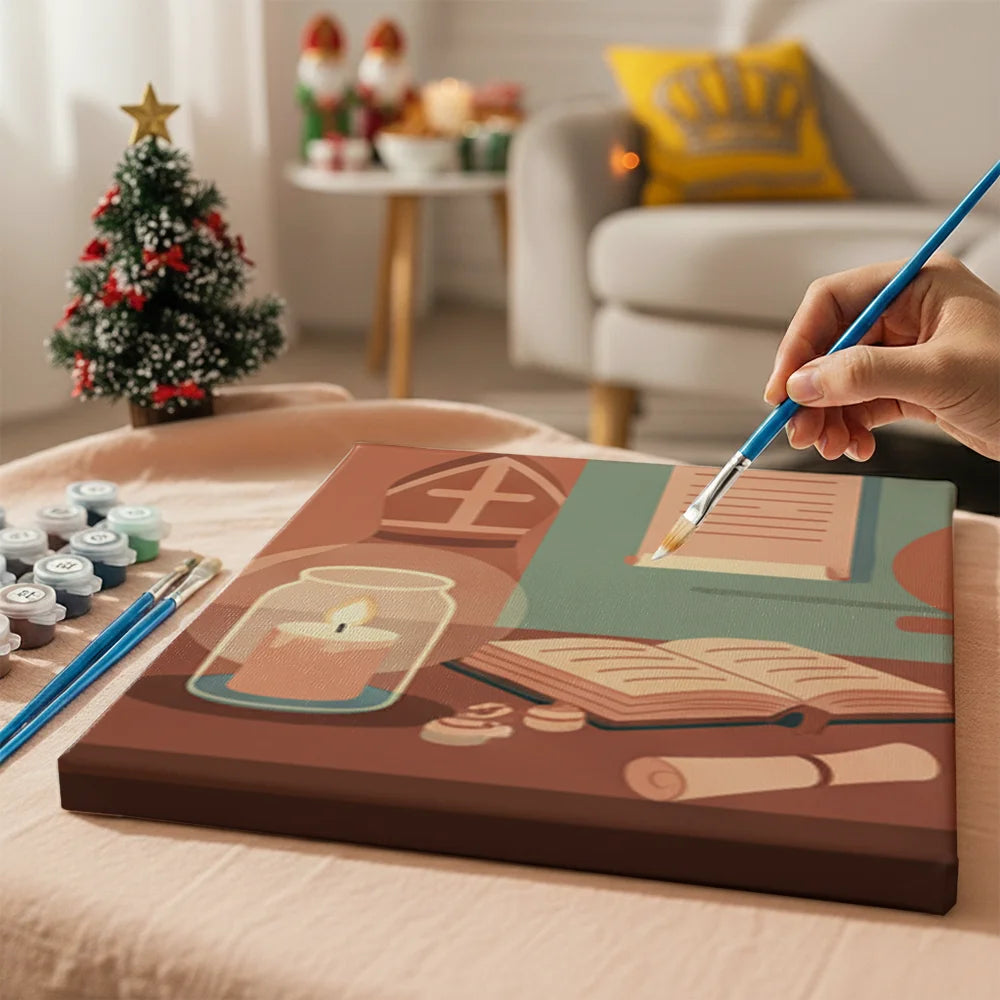 Måla efter siffror - 6 minimålningar | Set med abstrakta affirmationer