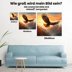 Fliegender Adler - Malen nach Zahlen