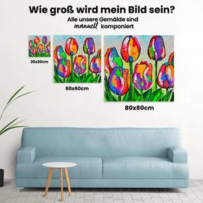 Fröhliche Malerei - Tulpen - Malen nach Zahlen