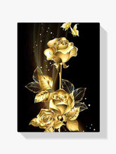Goldene Rosen XL - Malen nach Zahlen
