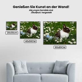 Hase mit Ostereiern - Malen nach Zahlen