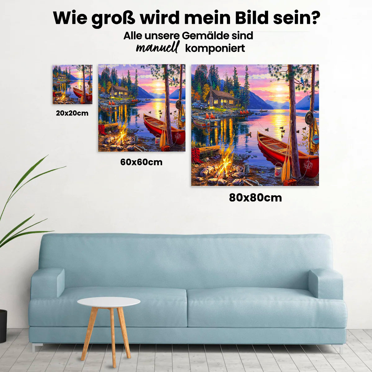 Hütte Zum See - Malen nach Zahlen