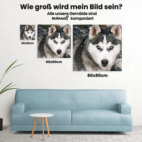 Husky Hund - Malen nach Zahlen