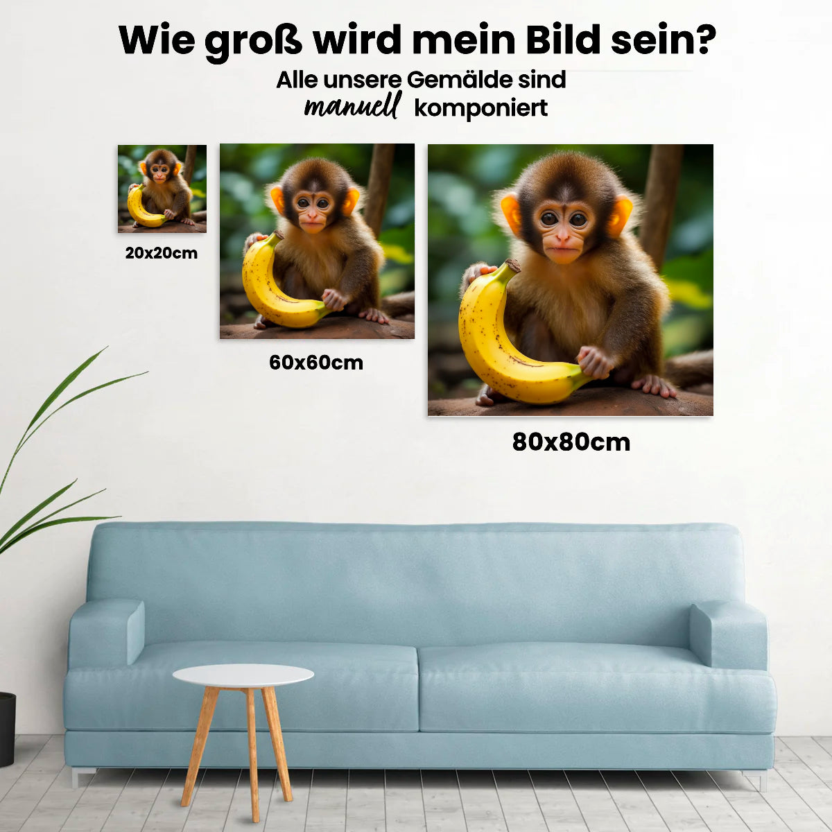 Junger Affe - Malen nach Zahlen