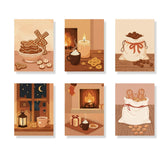 Måla efter siffror - 6 minimålningar | Set med abstrakta affirmationer