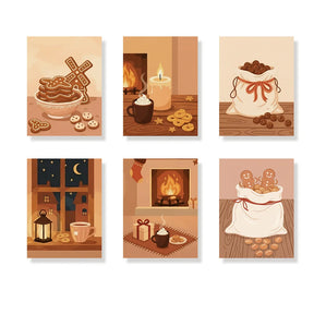 Måla efter siffror - 6 minimålningar | Set med abstrakta affirmationer