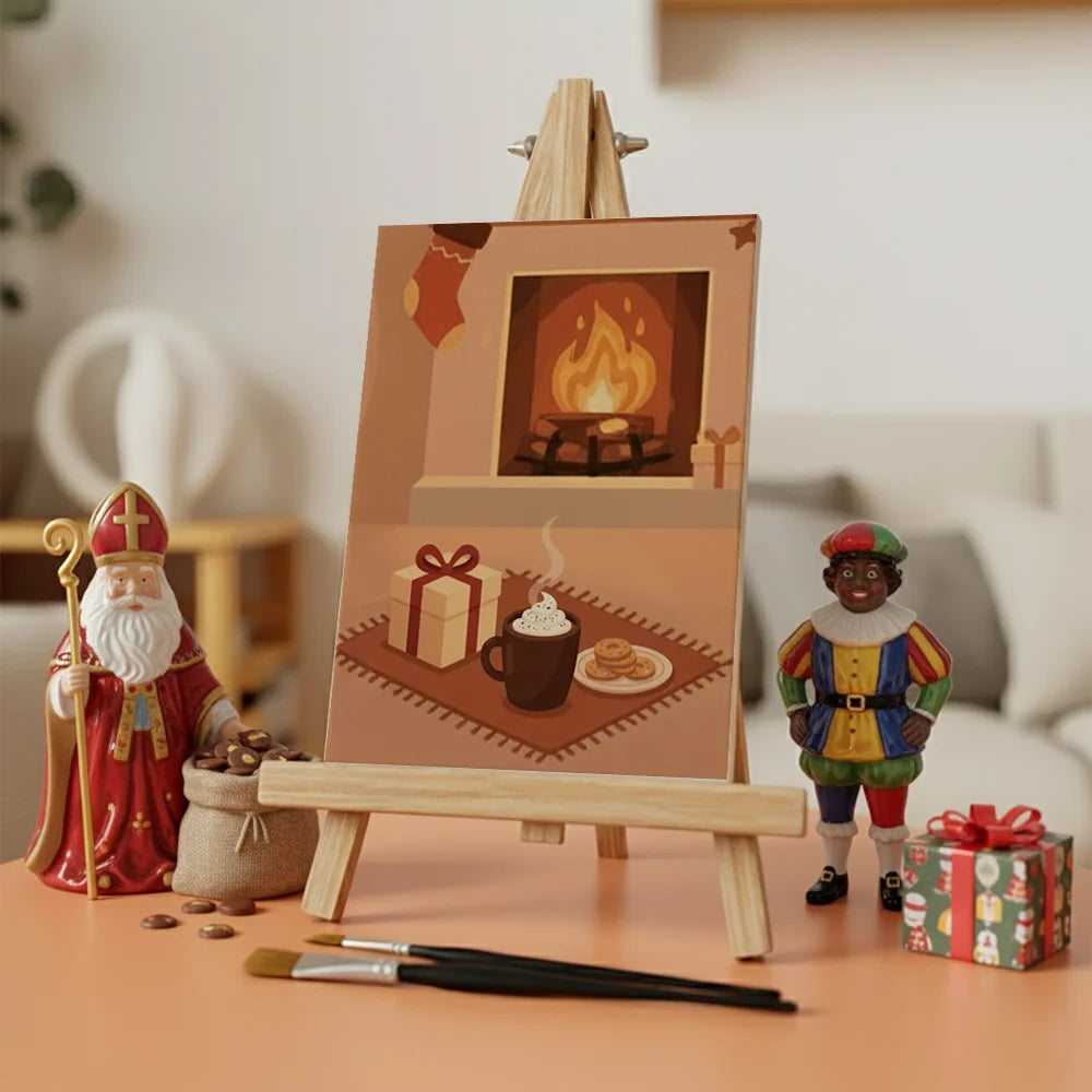 Måla efter siffror - 6 minimålningar | Set med abstrakta affirmationer