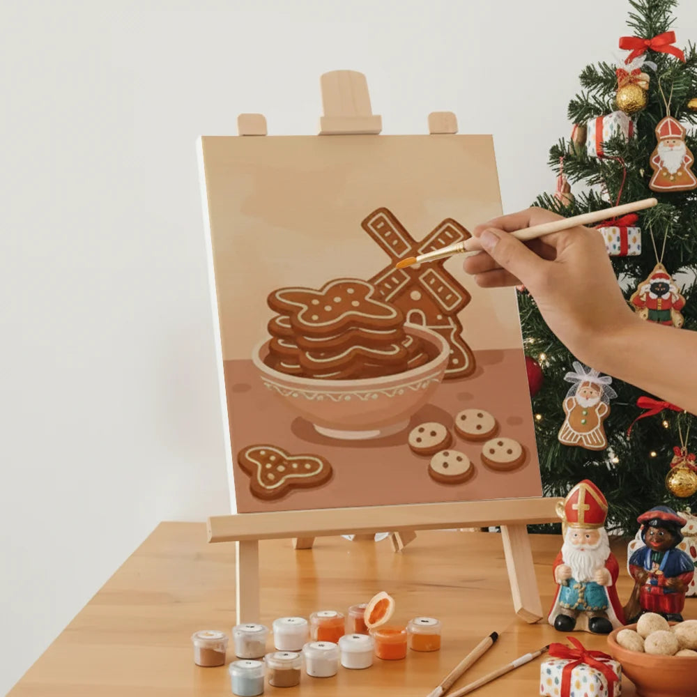 Måla efter siffror - 6 minimålningar | Set med abstrakta affirmationer