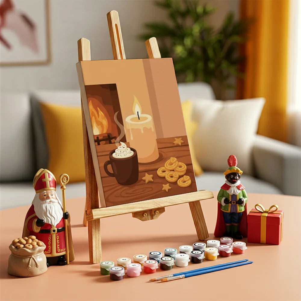 Måla efter siffror - 6 minimålningar | Set med abstrakta affirmationer