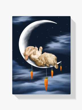 Kaninchen Auf Dem Mond - Malen nach Zahlen