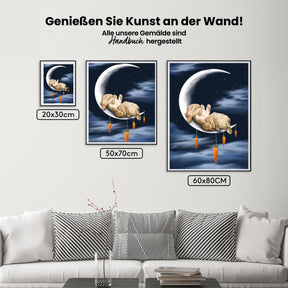 Kaninchen Auf Dem Mond - Malen nach Zahlen