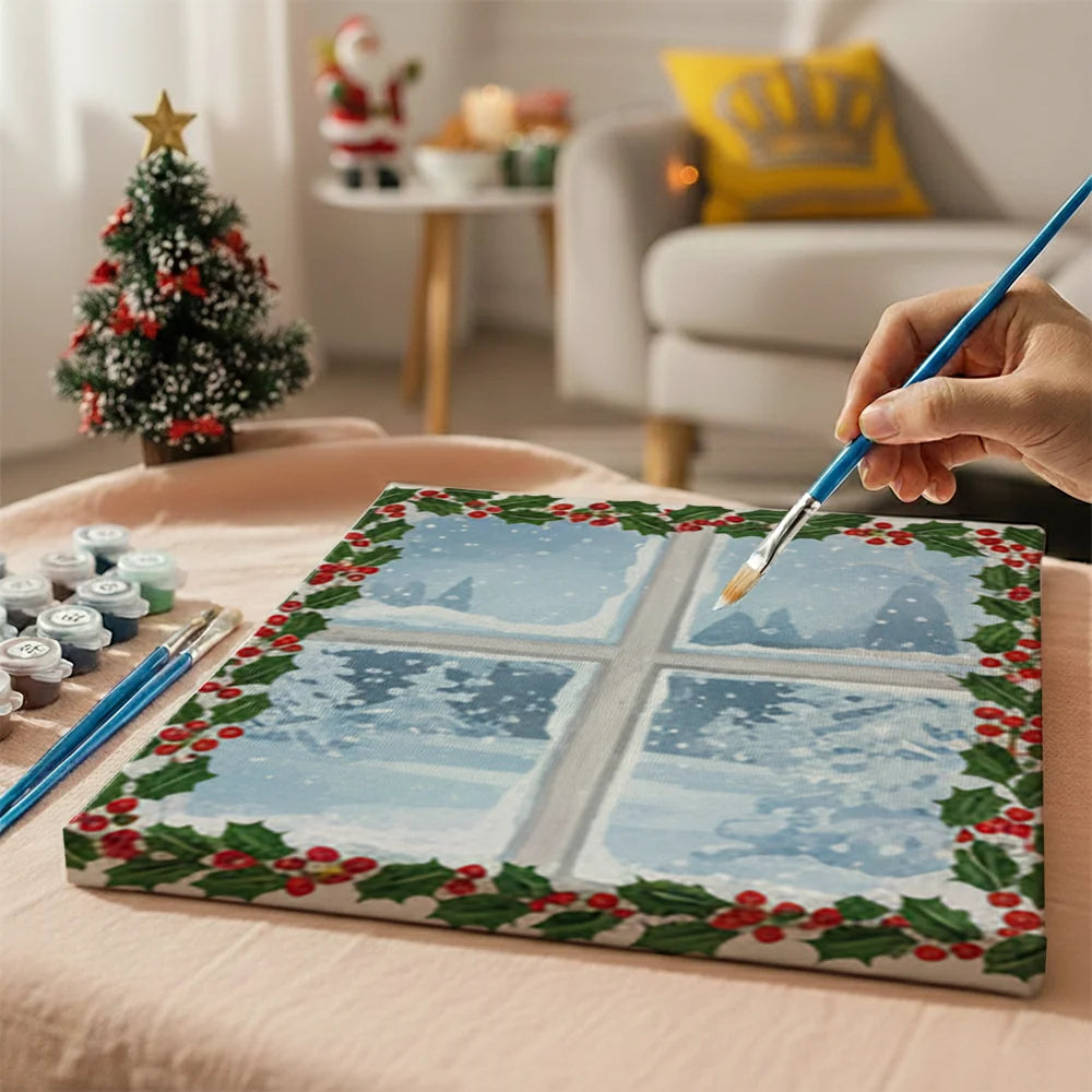 Måla efter siffror - 6 minimålningar | Set med abstrakta affirmationer