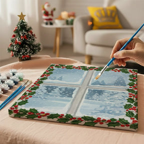 Måla efter siffror - 6 minimålningar | Set med abstrakta affirmationer