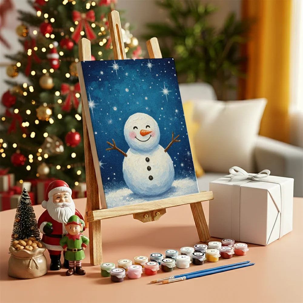 Måla efter siffror - 6 minimålningar | Set med abstrakta affirmationer