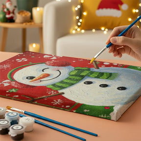 Måla efter siffror - 6 minimålningar | Set med abstrakta affirmationer