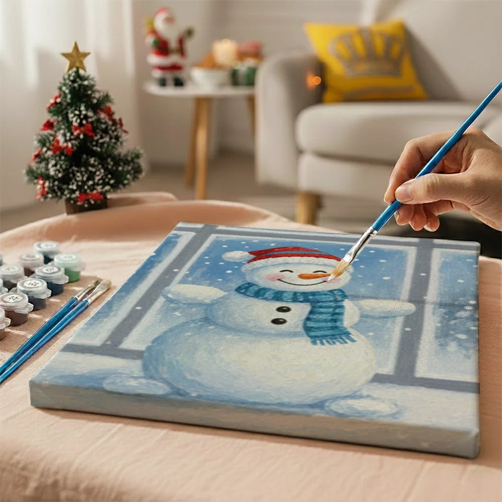 Måla efter siffror - 6 minimålningar | Set med abstrakta affirmationer