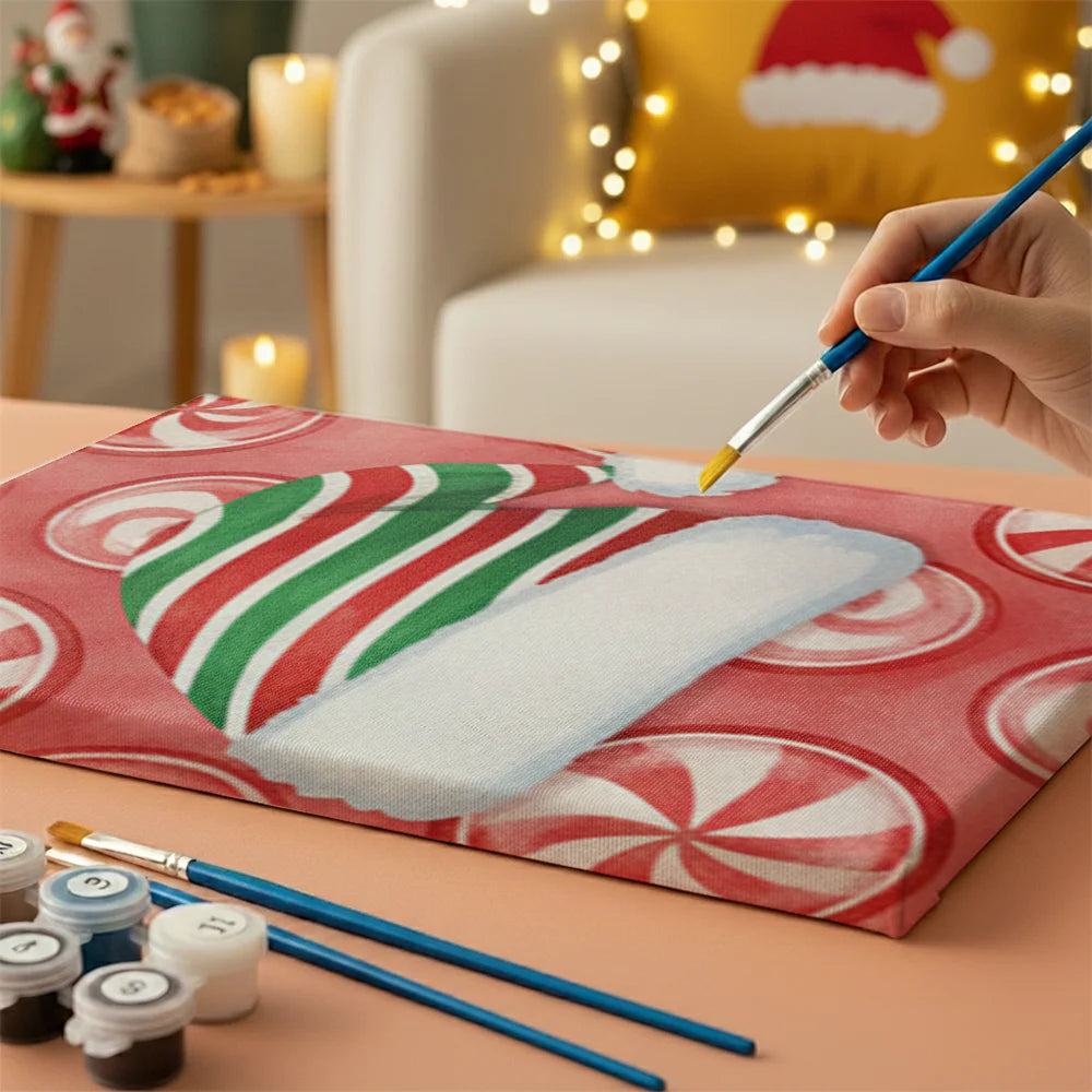 Måla efter siffror - 6 minimålningar | Set med abstrakta affirmationer