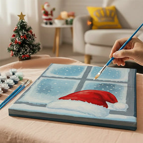 Måla efter siffror - 6 minimålningar | Set med abstrakta affirmationer