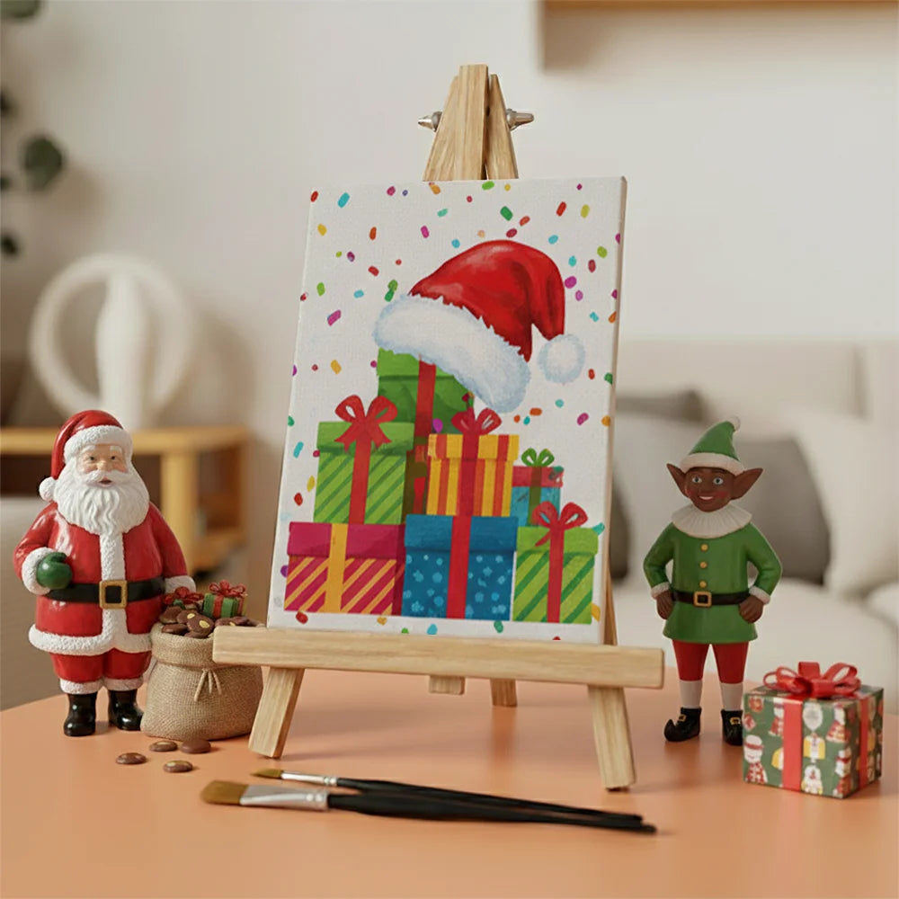 Måla efter siffror - 6 minimålningar | Set med abstrakta affirmationer