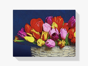 Korb voller Blumen | Exklusives Design - Malen nach Zahlen