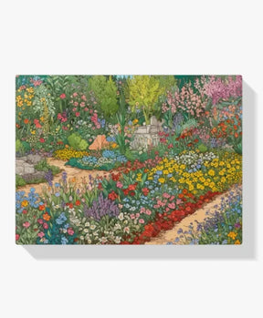 Måla efter siffror - Levande blomsterträdgård