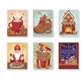 Måla efter siffror - 6 minimålningar | Set med abstrakta affirmationer