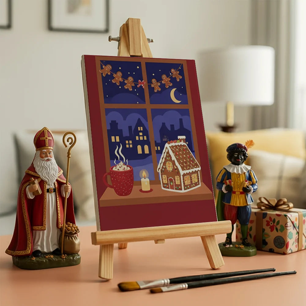 Måla efter siffror - 6 minimålningar | Set med abstrakta affirmationer