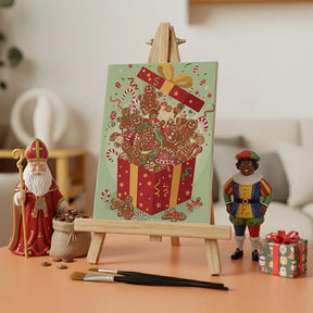 Måla efter siffror - 6 minimålningar | Set med abstrakta affirmationer