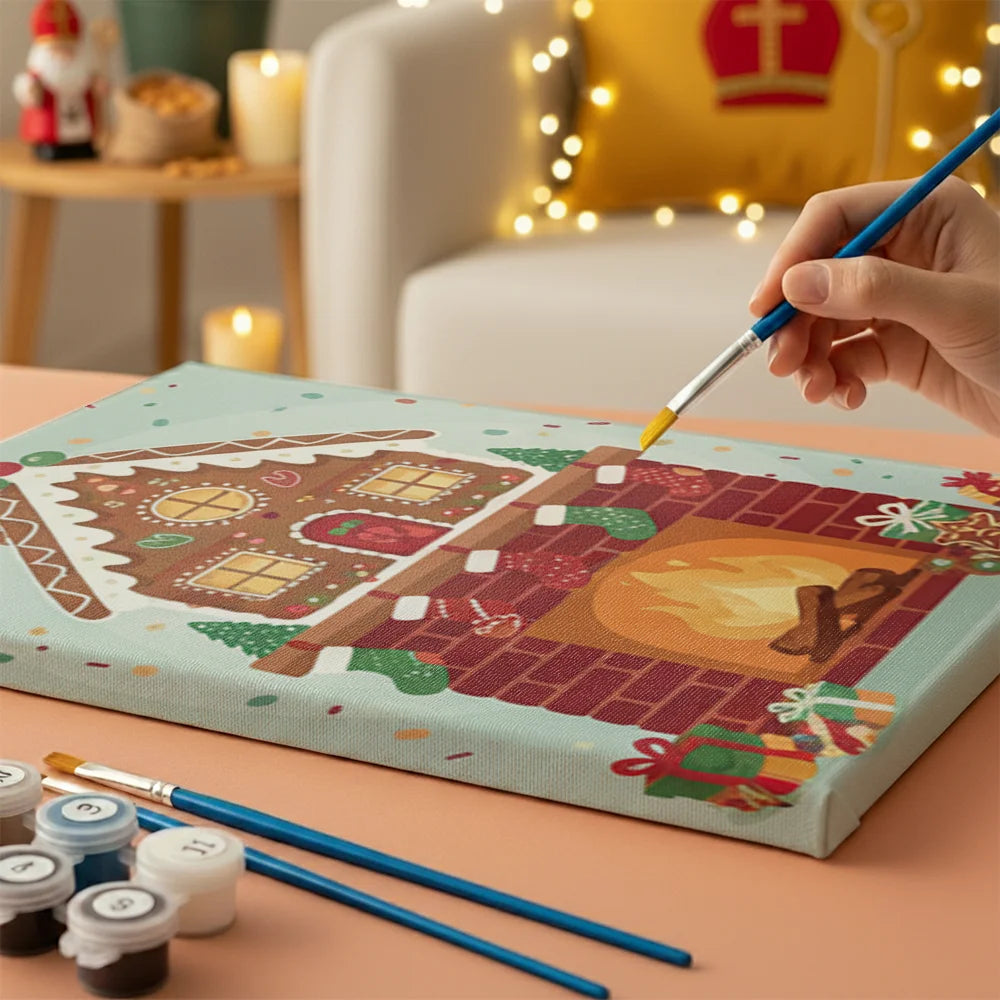 Måla efter siffror - 6 minimålningar | Set med abstrakta affirmationer